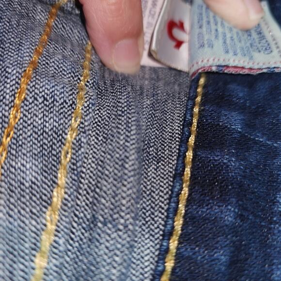 TRUE RELIGION EUC WOMEN'S SIZE 29 JOEY FLARE DENIM BLUE JEANS - Picture 5 of 10